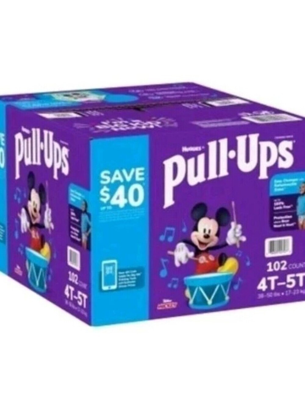 Huggies 102 Ct 4t-5t Unisex Mickey Pull Ups Training Pants 38-50 Pounds